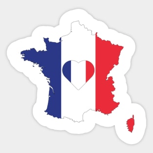 France in the heart Sticker